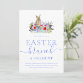 Easter Bunny and Wildflowers Egg Hunt and Brunch Kaart (Staand voorkant)