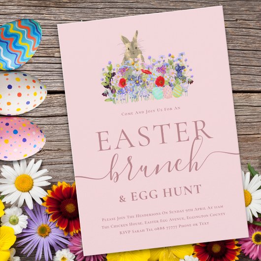 Easter Bunny and Wildflowers Egg Hunt and Brunch Kaart