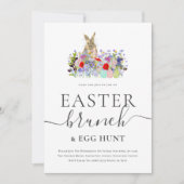 Easter Bunny and Wildflowers Egg Hunt and Brunch Kaart (Voorkant)