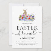 Easter Bunny and Wildflowers Egg Hunt and Brunch Kaart (Voorkant)