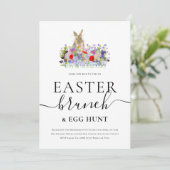 Easter Bunny and Wildflowers Egg Hunt and Brunch Kaart (Staand voorkant)