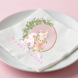 Easter Bunny at Garden Paper Napkin Servet