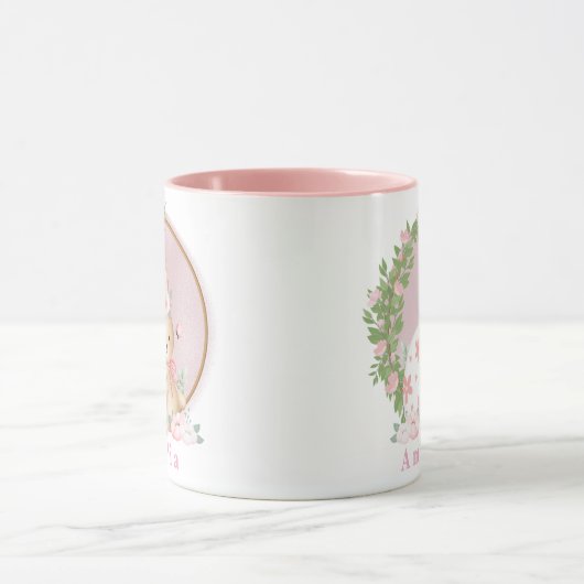 Easter Bunny at Garden Personalized Mug Mok (Midden)