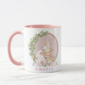 Easter Bunny at Garden Personalized Mug Mok (Links)