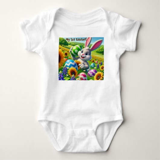 Easter Bunny Baby Bodysuit (Voorkant)