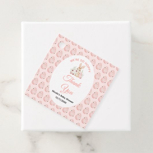 Easter Bunny Baby Shower Bedankjes Labels (In situ)