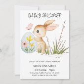 Easter Bunny Baby Shower - Cute Pastel Bunny Kaart (Voorkant)