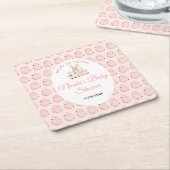 Easter Bunny Baby Shower Kartonnen Onderzetters (Schuin)