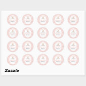 Easter Bunny Baby Shower Ronde Sticker (Vel)