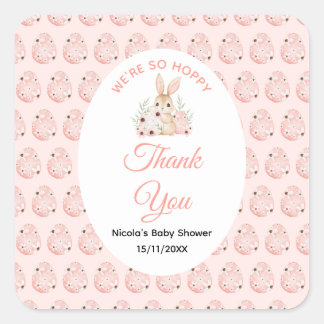Easter Bunny Baby Shower Vierkante Sticker