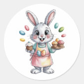 Easter Bunny Baker Sticker Cute Easter Gift Spring (Voorkant)