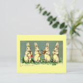  Easter Bunny Band Briefkaart (Staand voorkant)