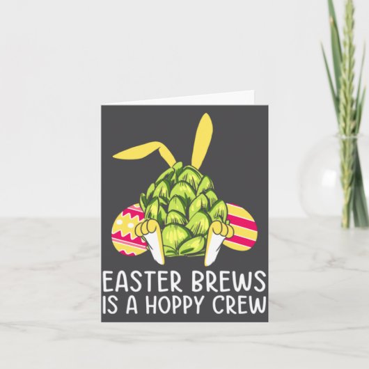 Easter Bunny Beer Drinking Rabbit Illustration Kaart (Voorkant)
