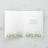 Easter Bunny Boy First Birthday Greeting Card Kaart (Binnen)