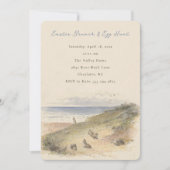 Easter Bunny Brunch and Egg Hunt Invitation Kaart (Voorkant)