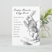Easter Bunny Brunch and Egg Hunt Invitation Kaart (Staand voorkant)