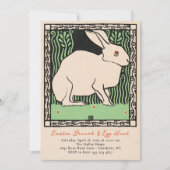 Easter Bunny Brunch and Egg Hunt Invitation Kaart (Voorkant)