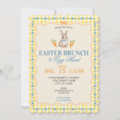 Easter Bunny Brunch Egg Hunt Celebration (yellow) Kaart (Voorkant)