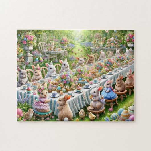 Easter Bunny Celebration Forest Dinner Party  Legpuzzel (Horizontaal)