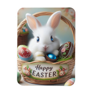 Easter bunny chocolate egg magneet