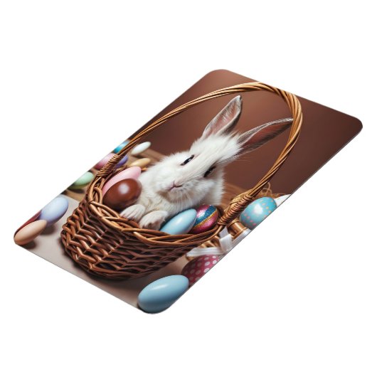 Easter Bunny Chocolate Egg Magneet (Linkerzijde)