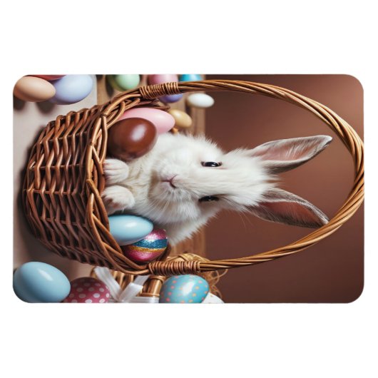 Easter Bunny Chocolate Egg Magneet (Horizontaal)