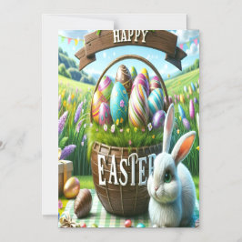 Easter Bunny Chocolate Egg Magnetische Uitnodiging