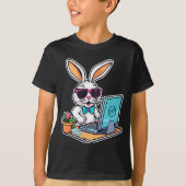 Easter Bunny Computer Video Game Lovers 1  T-shirt (Voorkant)