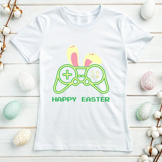 Easter Bunny Controller Gaming Shirt; Easter Gamer T-shirt