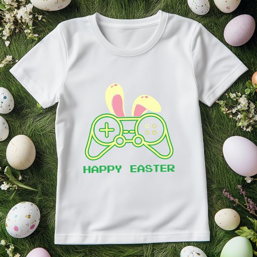 Easter Bunny Controller Gaming Shirt; Easter Gamer T-shirt