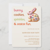 Easter Bunny Cookie Invitation | Kids Easter Party Kaart (Voorkant)
