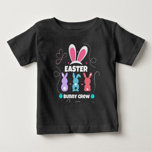 Easter Bunny Crew Baby T-shirt – Schattigee bijpas (Voorkant)
