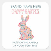 Easter Bunny Custom Candle Label (Voorkant)