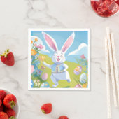 Easter Bunny | Cute Easter Pastel Wildflower Servet (Insitu)