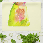Easter bunny cute watercolor theedoek (Gevouwen)