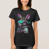 Easter Bunny Cyberpunk Aesthetic Futuristic Sci Fi T-shirt (Voorkant)