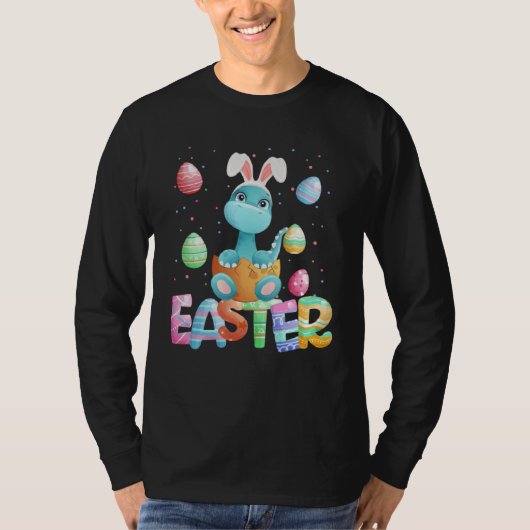 Easter Bunny Dinosaur Easter Brachiosaurus T-shirt (Voorkant)