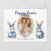 🐇Easter Bunny Duo Verrukking Feestdagenkaart (Voorkant)