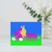 Easter Bunny Ear Buds Feestdagenkaart (Staand voorkant)