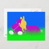 Easter Bunny Ear Buds Feestdagenkaart (Voorkant / Achterkant)