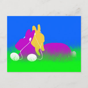 Easter Bunny Ear Buds Feestdagenkaart