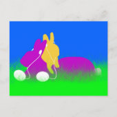 Easter Bunny Ear Buds Feestdagenkaart (Voorkant)