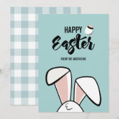 Easter Bunny Ears Kaart (Voorkant / Achterkant)