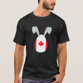 Easter Bunny Easter Egg Canadian Flag Happy Easter T-shirt (Voorkant)