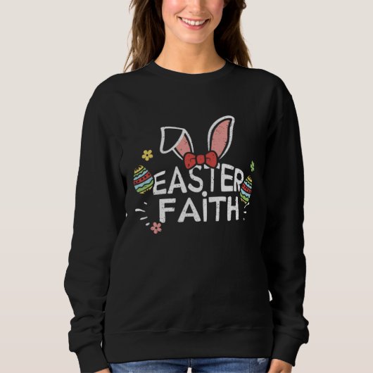 Easter Bunny Easter Faith Easter Sayings Trui (Voorkant)