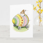 Easter Bunny Egg Car Kaart (Gele Bloem)