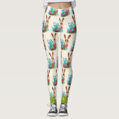 EASTER Bunny Egg Hunt Party Pants Women's Girls Leggings (Voorkant)