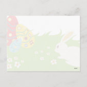 Easter bunny, eggs and flowers custom postcard feestdagenkaart (Achterkant)