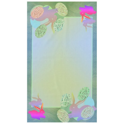 Easter Bunny & Eggs Tablecloth Tafelkleed (Voorkant)