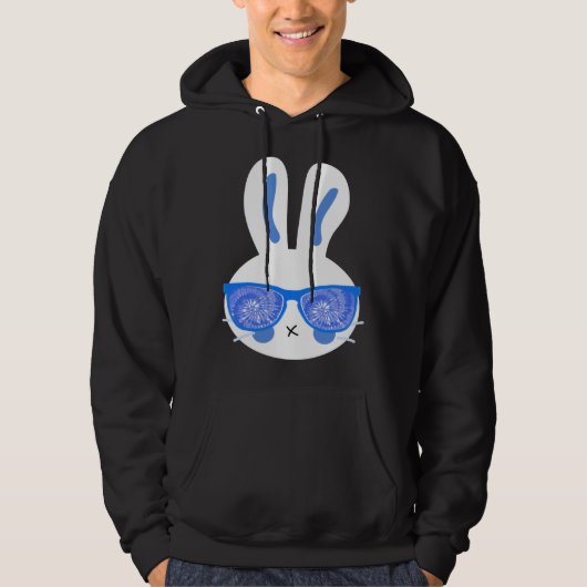 Easter Bunny Faces cool Easter Rabbit Bunnies Hoodie (Voorkant)